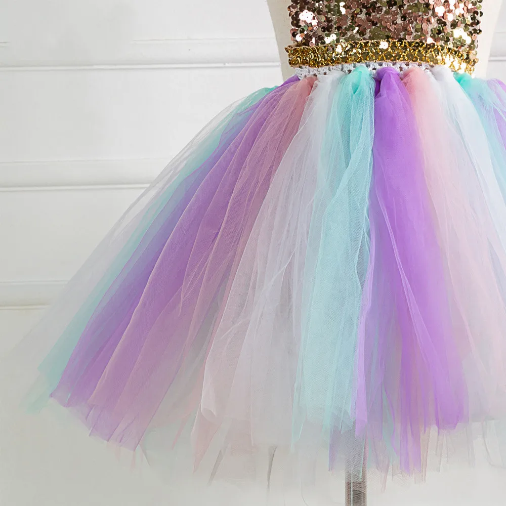 /Единорог) Детский Пижамный костюм на день рождения вечерние платья для девочек с