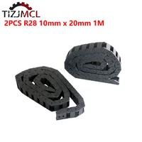 2pcs r28 drag chain1020mml1000mm cable drag chain bridge type non opening plastic towline for cnc 3d printer engraving machine
