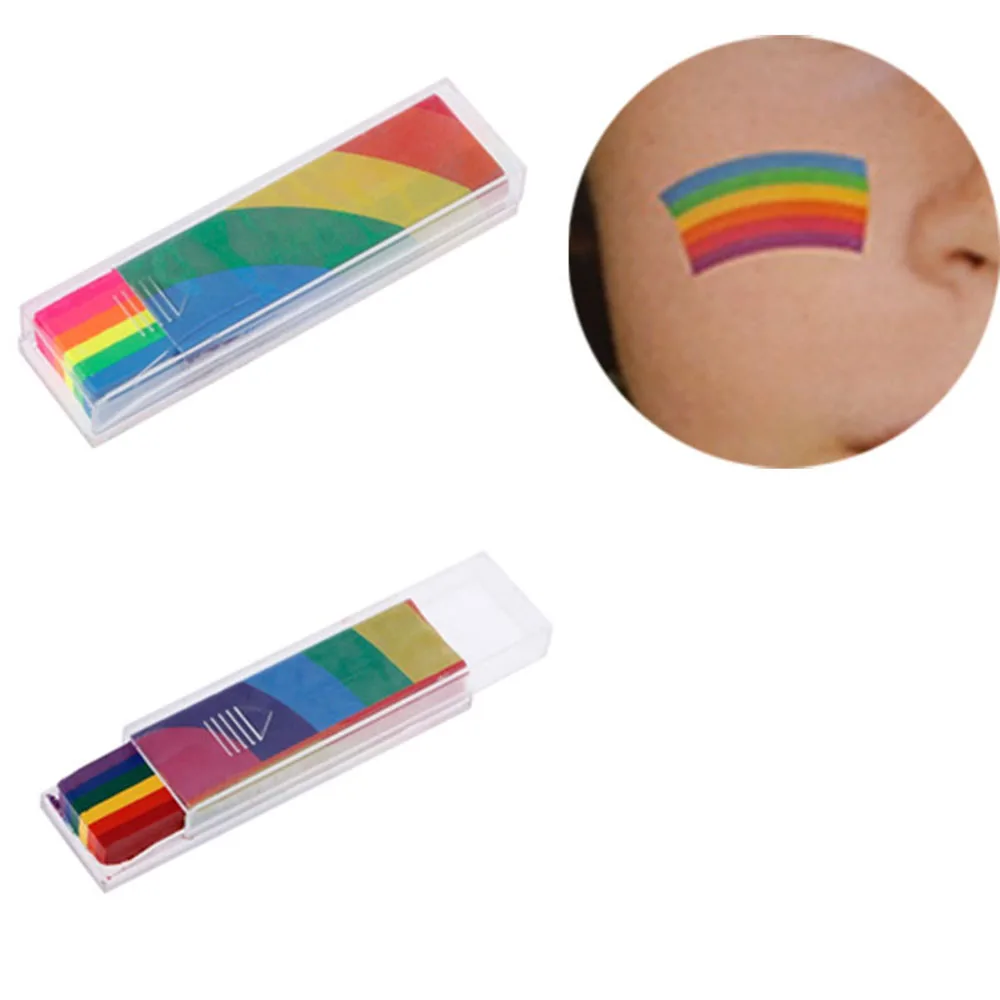 6 цветов ручки для рисования лица и тела макияж радуга временная татуировка