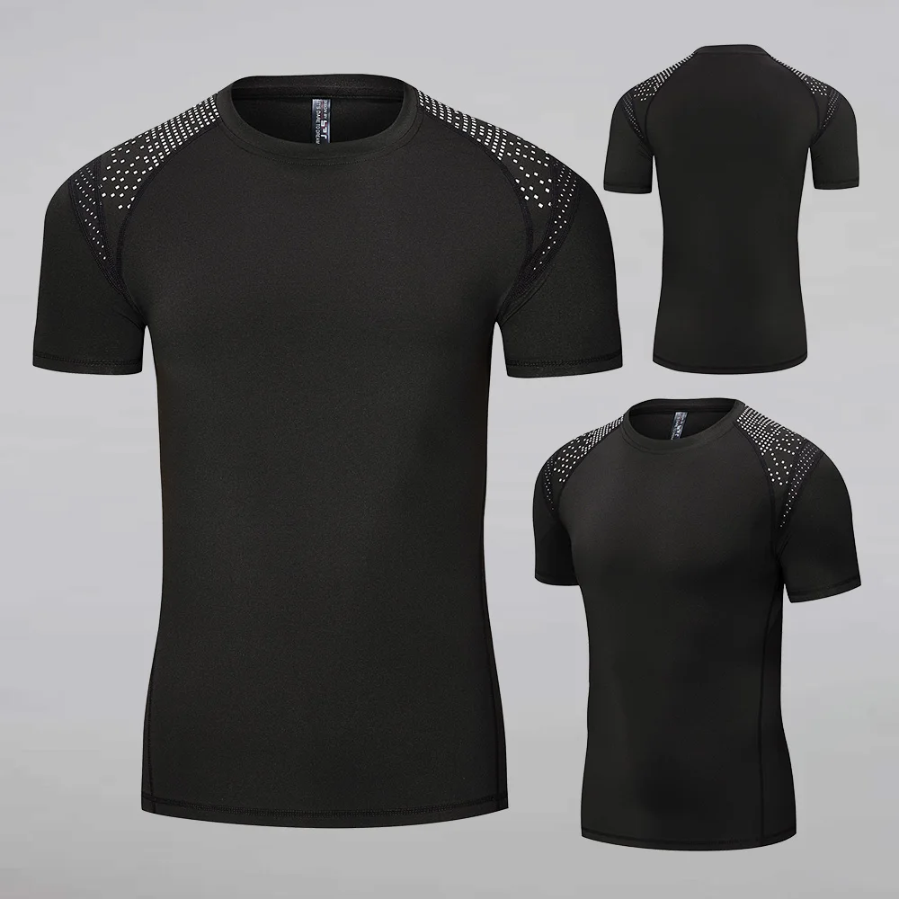 New T Shirt Training Men Running Short Sleeve T Shirt Fitness Slim Fit Sports Shirt Muscle Shirts Men Summer Gym Clothing Tops