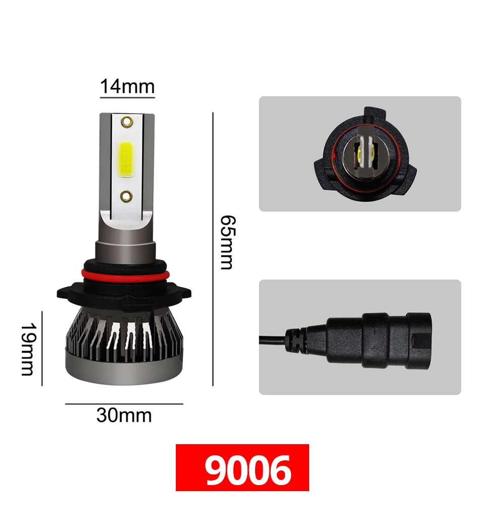 Светодиодный H7 H4 H1 H11 H8 Автомобильная Лампа 6000K лампа 9005 9006 HB3 HB4 12V 24V K Серия COB/1860 чип люсис привело Para Авто ампулы светодиодный Voiture