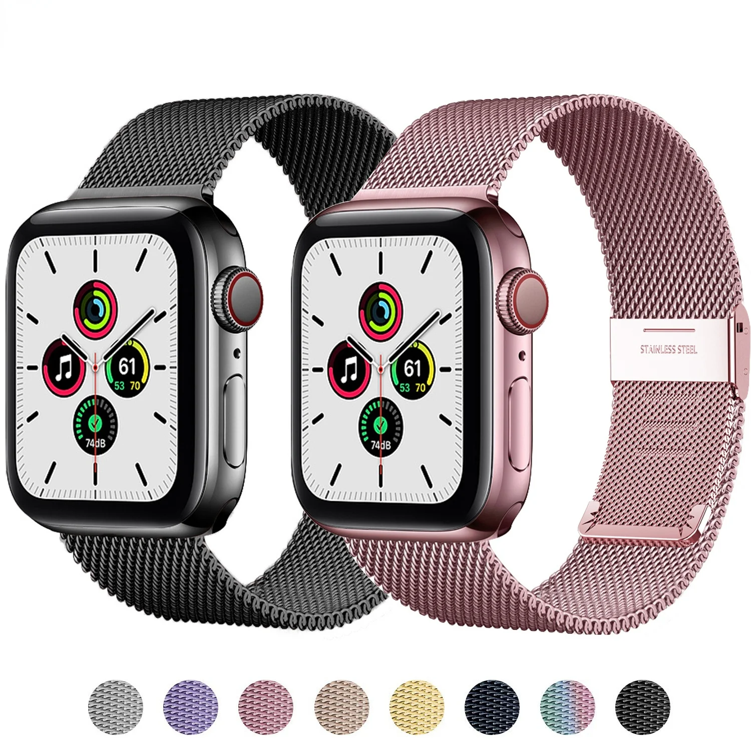 

Band For Apple watch Strap 44mm 40mm Stainless steel Metal belt magnetic Loop correa bracelet iWatch series 3 4 5 6 SE 7 Strap