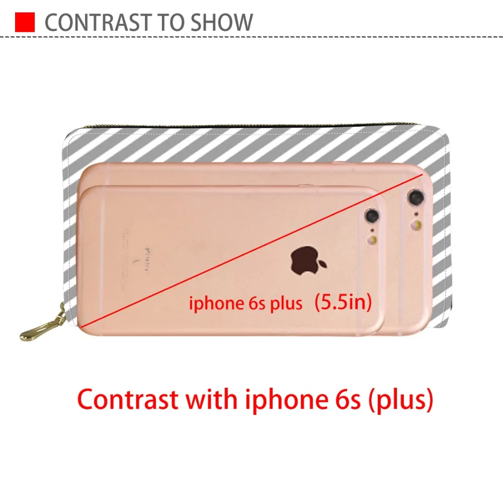 Женские Длинные кошельки с принтом английского бульдога кошелек из