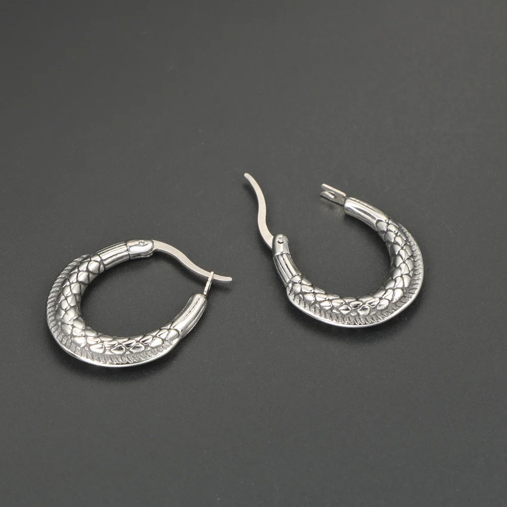 Hemiston модный Титан Сталь серьги рыбки крученые рок заклепки гайка и с