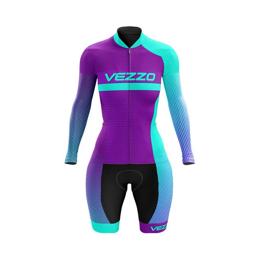 VEZZO летний женский велосипедный костюм с длинным рукавом roupa de ciclismo speedsuit MTB
