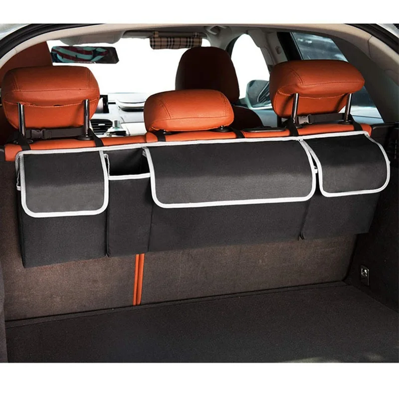 

Car Storage Bag Trunk Organizer, Trunk Backseat Storage Organizers for Car,Truck, SUV Organizers Pocket Oxford Cloth Back Seat