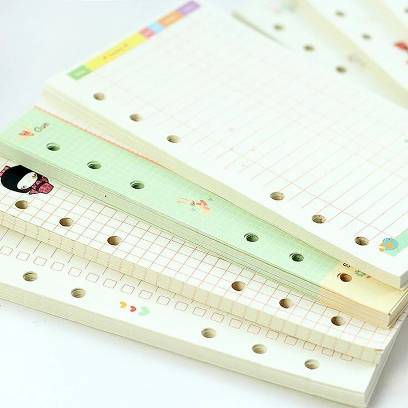 

Kawaii Notebook Accessories A5 A6 Planner Inners Filler Papers 6 Holes Spiral Inner Page Weekly Monthly 45 Sheets/Set Inside