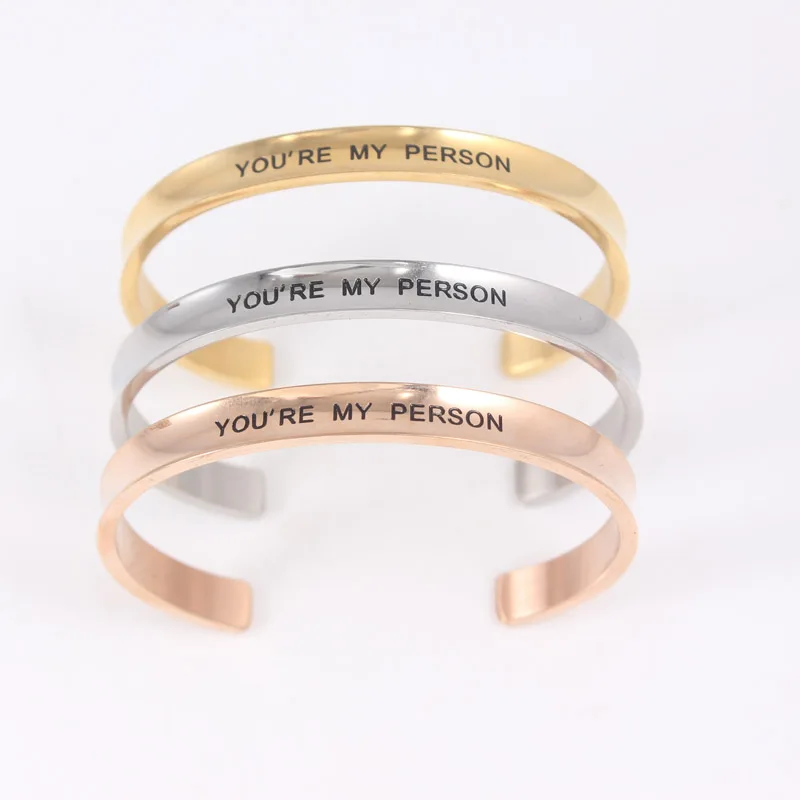 Новый Открытый Браслет манжета из нержавеющей стали серебряный розовый золотой