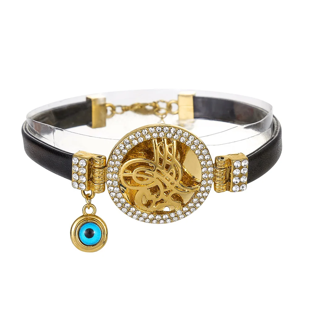 Модный браслет с монетами и кристаллами сглаза мусульманские браслеты Аллах для