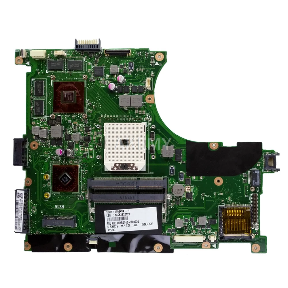 Для For Asus N56V N56VM N56VB N56VJ N56VV материнская плата для ноутбука 100% Оригинальная работа HD