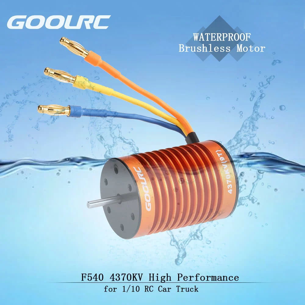

GoolRC Upgrade Waterproof F540 4370KV Brushless Motor with 45A ESC Combo Set for 1/10 RC Car Truck