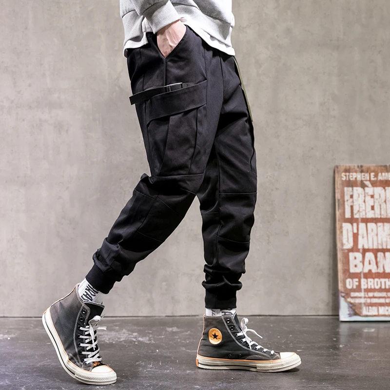 Для мужчин s брюки карго джоггеры 2021 в стиле хип-хоп Techwear мужской Японская уличная