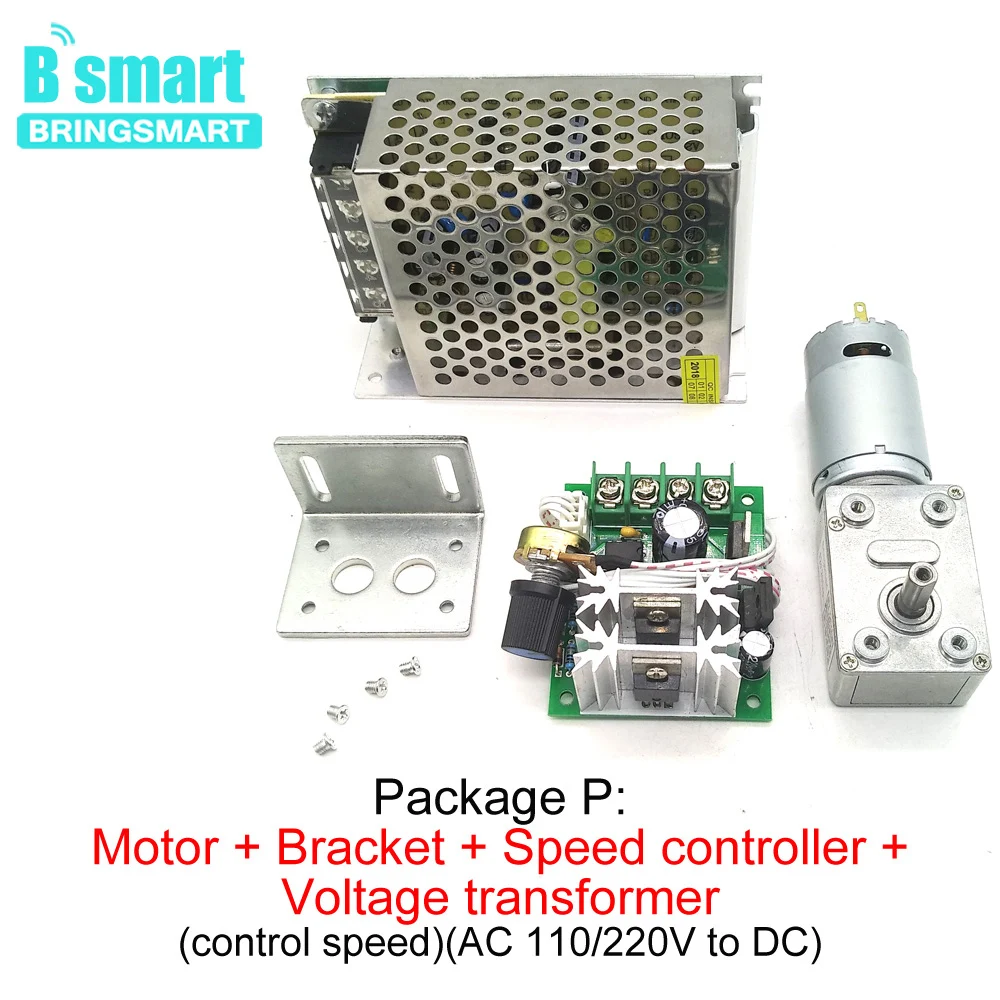 Bringsmart червячный двигатель постоянного тока с высоким крутящим моментом JGY-395 12 В низкая скорость 2,5 об/мин мини-редуктор самоблокирующийся редуктор 201 об/мин Электрическая Машина DIY