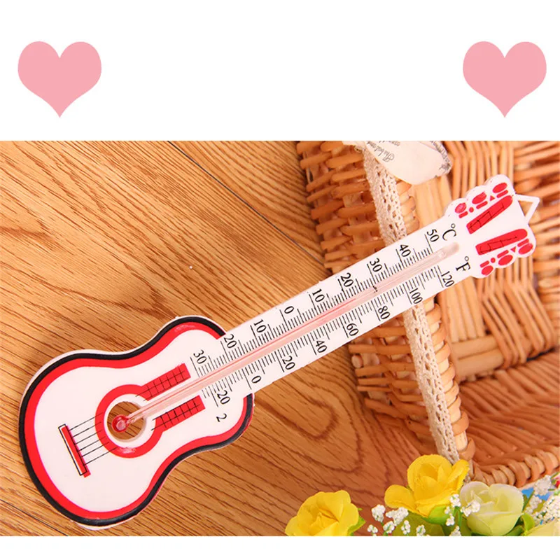 1 шт. Забавный цифровой настенный термометр в форме скрипки наружный датчик