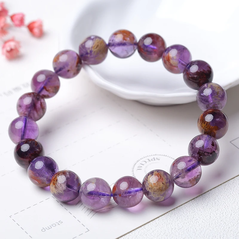 

Natural Cacoxenite Amethyst Bracelet Gemstone Diy Jewelry For Women For Gift Wholesale !