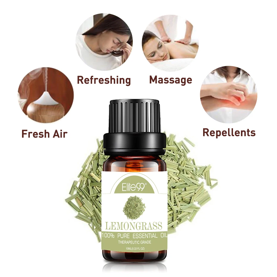 Elite99 Repellent Pure Essential Oils Lemongrass Eucalyptus Camphor Vanilla Citronella Humidifier Aromatherapy Oil | Красота и