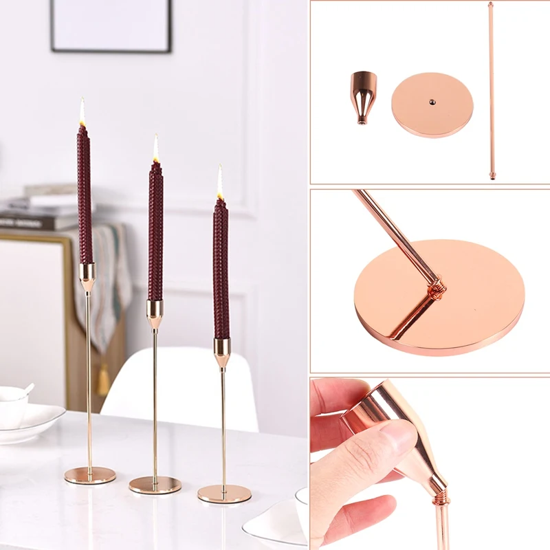 

Metal Candle Holders Luxury Candlestick Fashion Wedding Candle Stand Exquisite Candlestick Christmas Table Home Decor Wedding