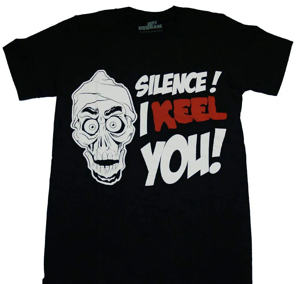 Мужская футболка с коротким рукавом Jeff Dunham Silence I Keel You новая модная мужская