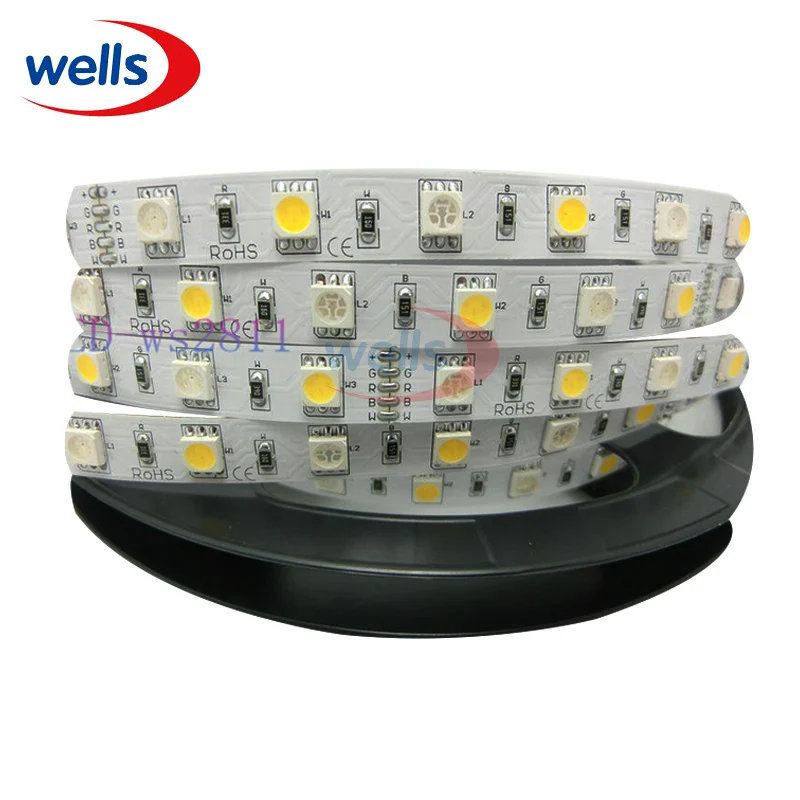 DC12V 5 м 60 светодиодный/m RGBWW RGBCW IP30/IP65/IP67 300 светодиодный S SMD 5050 смешанный цвет 5pin RGBW RGB
