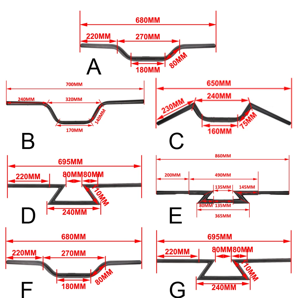 Мотоцикл Универсальный 22 мм 25 руль сопротивление прямая пользовательская ручка Z