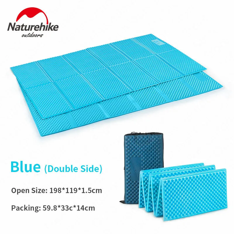 2 Sided Blue Naturehike походный коврик складной портативный алюминиевый пленка для пляжа утолщение Сверхлегкий экономит пространство открытый тент Влагоустойчивый матрац - Цвет: 2 Sided Blue