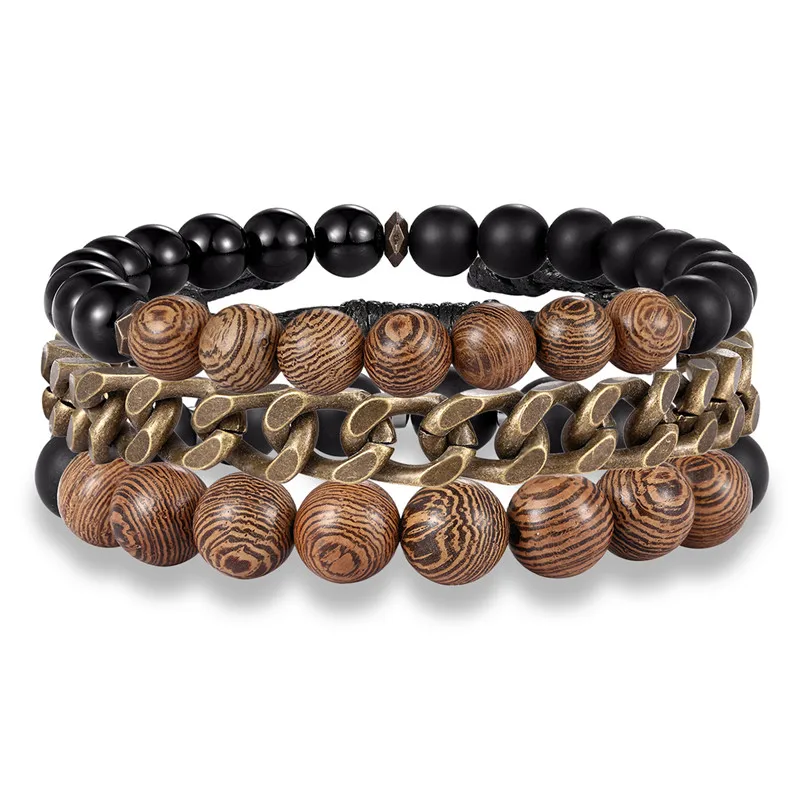 1 комплект 3 шт. плетеные кожаные браслеты для мужчин и женщин винтажные