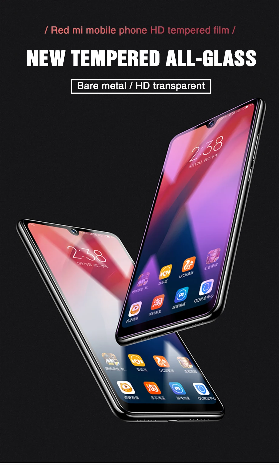 3 шт. полное покрытие из закаленного стекла для Xiaomi Redmi Note 7 8 6 5 Pro 5A Защита экрана для Redmi 6A 5A 6 PRO Защитная стеклянная пленка