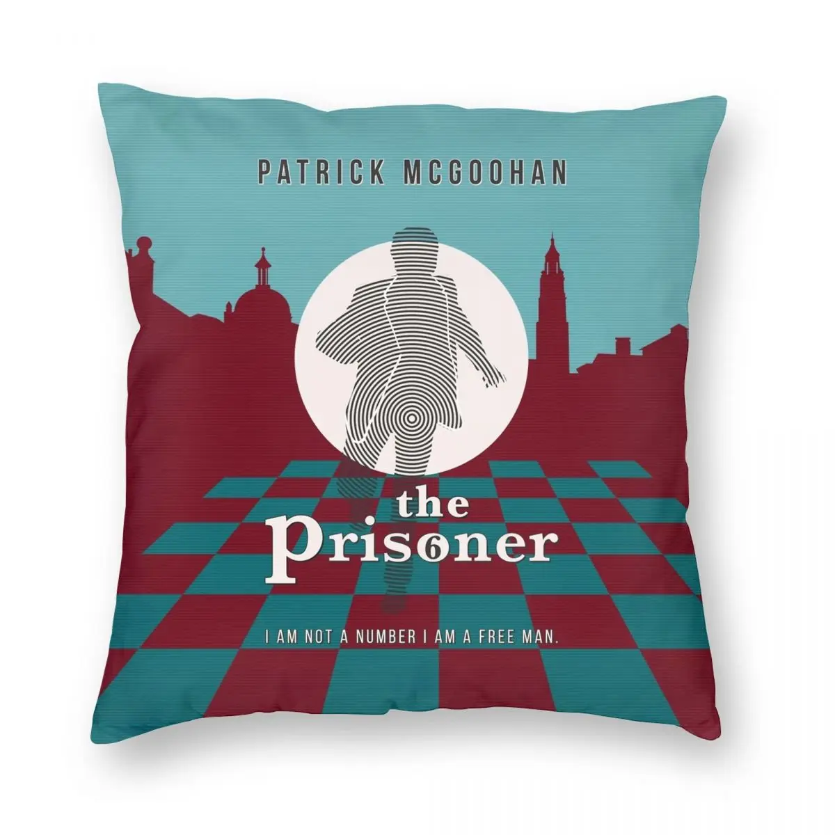 

Квадратная наволочка для подушки с принтом из полиэстера и льна