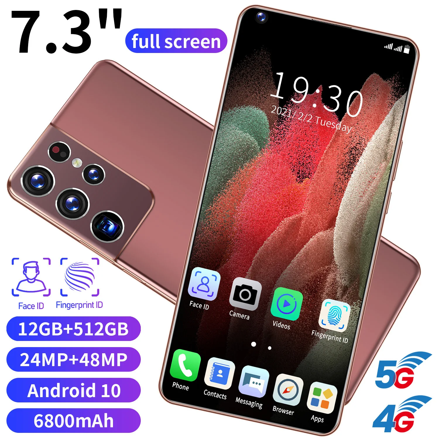 

Global Version Galxy N20+ Smartphone 8-core 128/256 GB FullScreen Android 10.0 Face ID Dual Camera 4G Smart Mobile Cell Phone