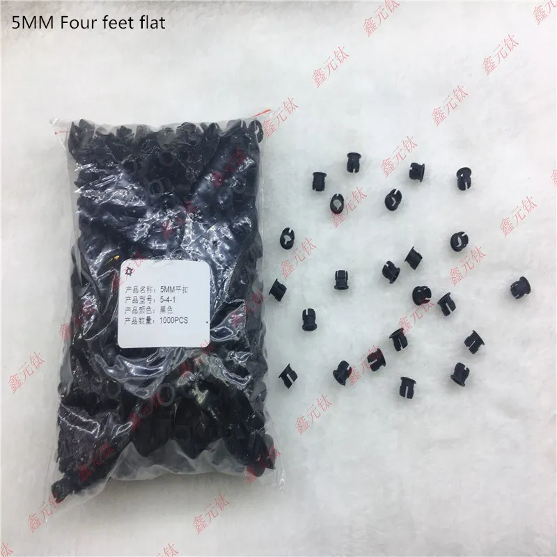 3MM 5MM LED lamp holder black Length of the buckle Four feet flat Button lamp bead Plastic seat 1000pcs/lot