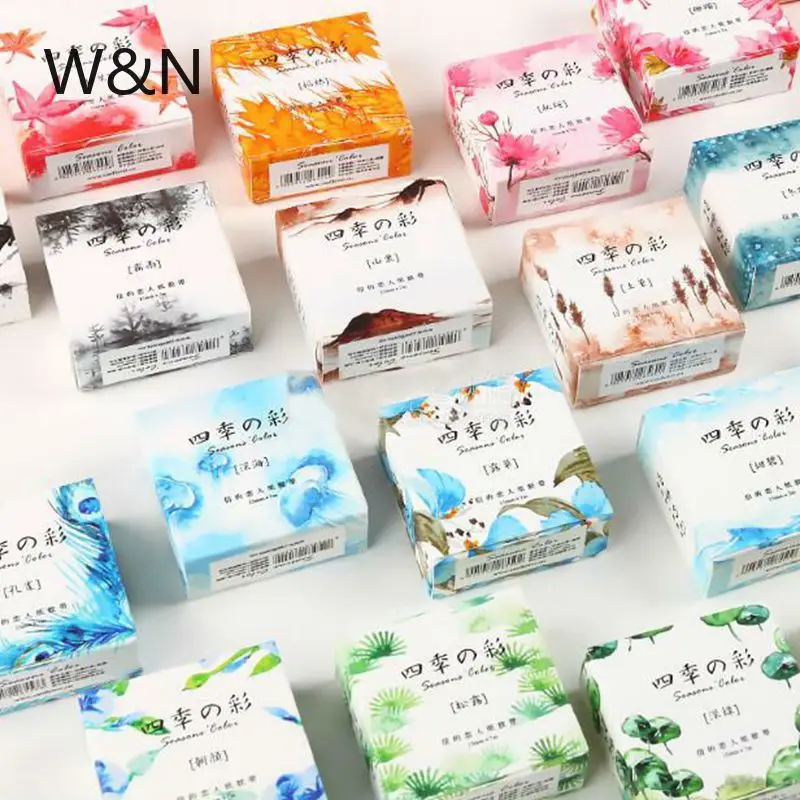 Клейкая лента для цветов и растений Васи 4 сезона цветная канцелярская