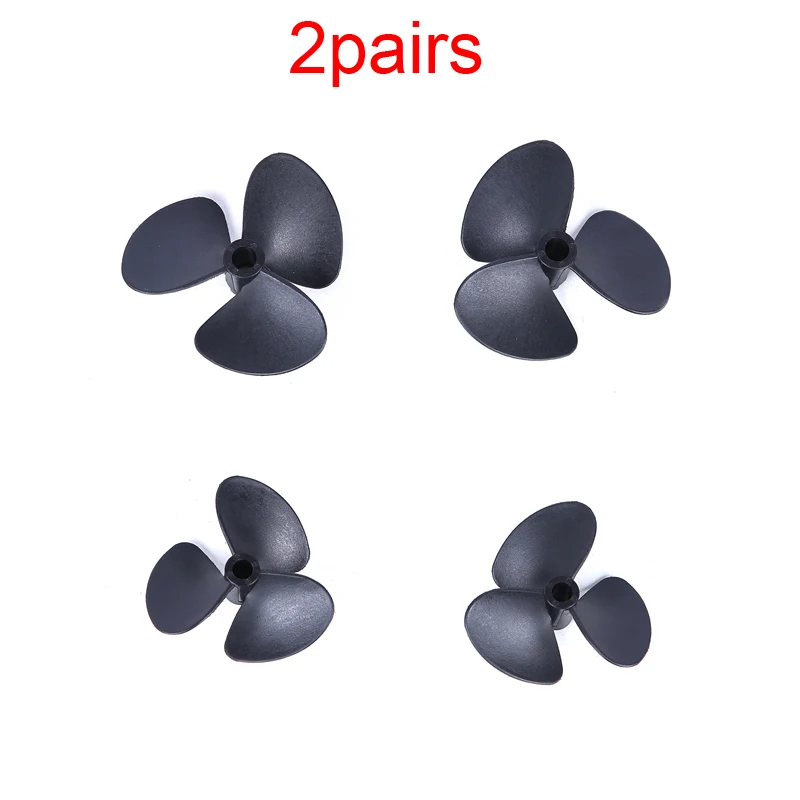 

2Pairs 3 Blades Propeller Diameter 80mm/100mm Three-Leaf Paddle Hole 8mm/10mm L R Props for RC Tug Bait Boats DIY Spare Parts