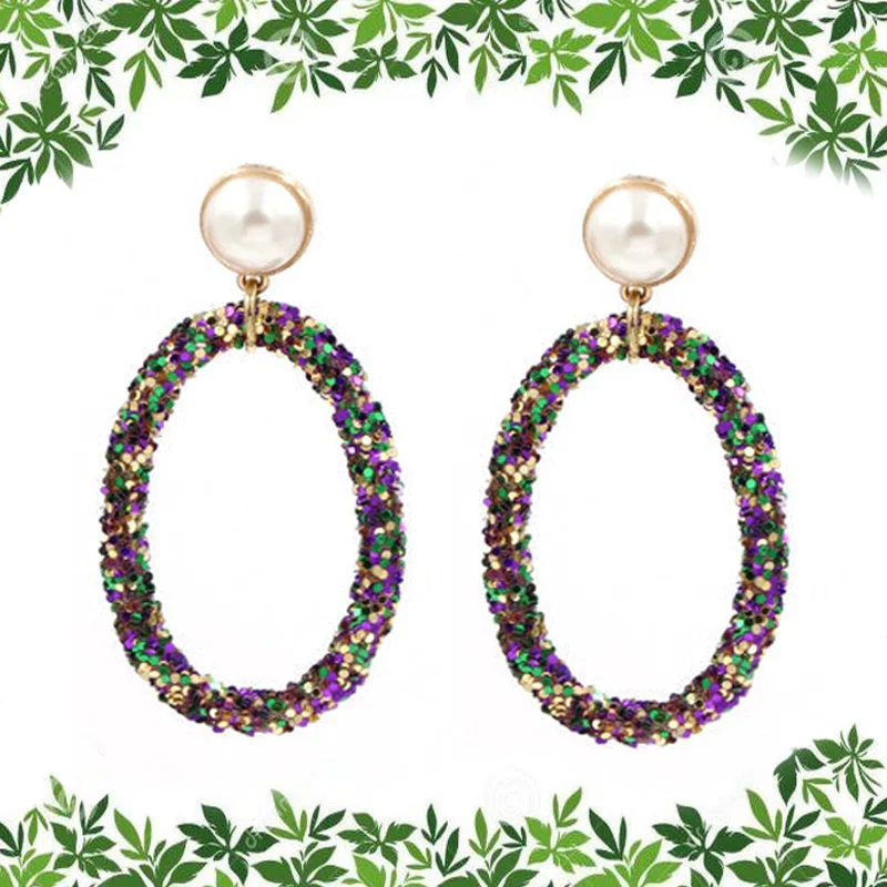 В богемном стиле с блестками Смола Висячие серьги для женщин вечерние длинные