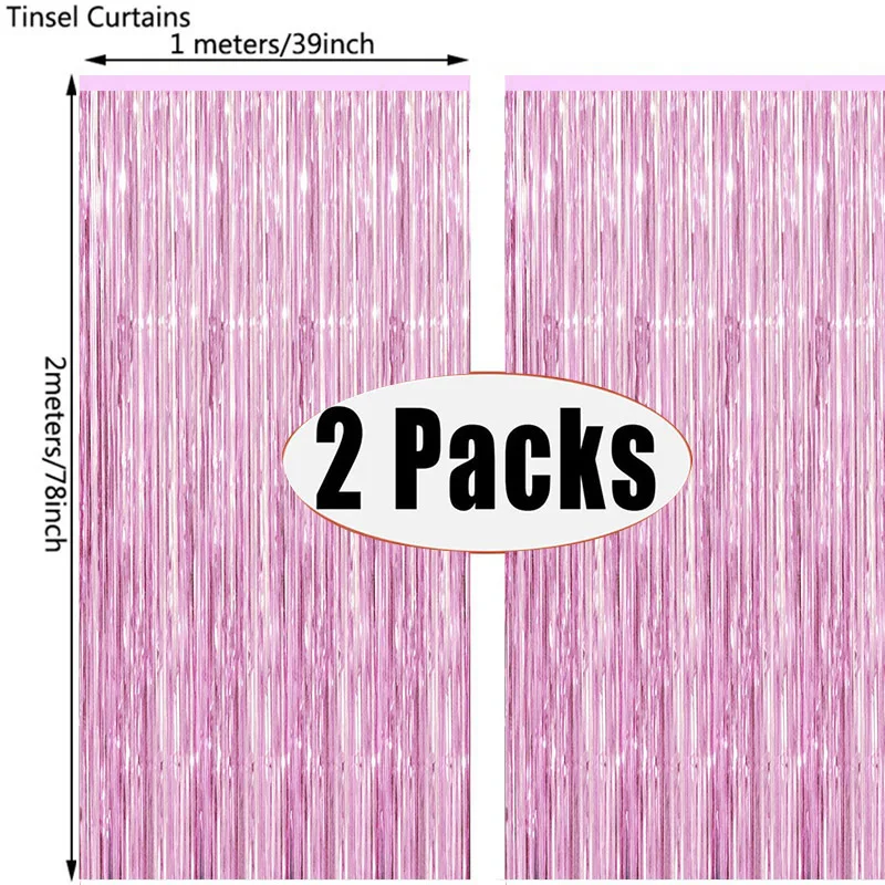 

Фольговая гирлянда розовая золото 2 шт.