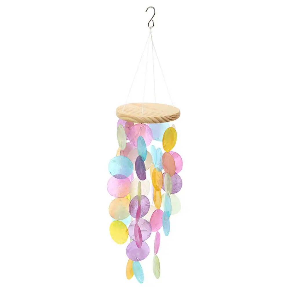 

Handmade Shell Wind Chimes Natural Capiz Wind Chime Unique Melodious Sound Symbol Of Love & Waiting Eye-Catching Home Decor