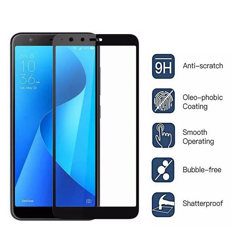 Закаленное стекло 9H для смартфона ASUS ZenFone Max Plus M1 (ZB570TL) X018D|Защитные стёкла и плёнки