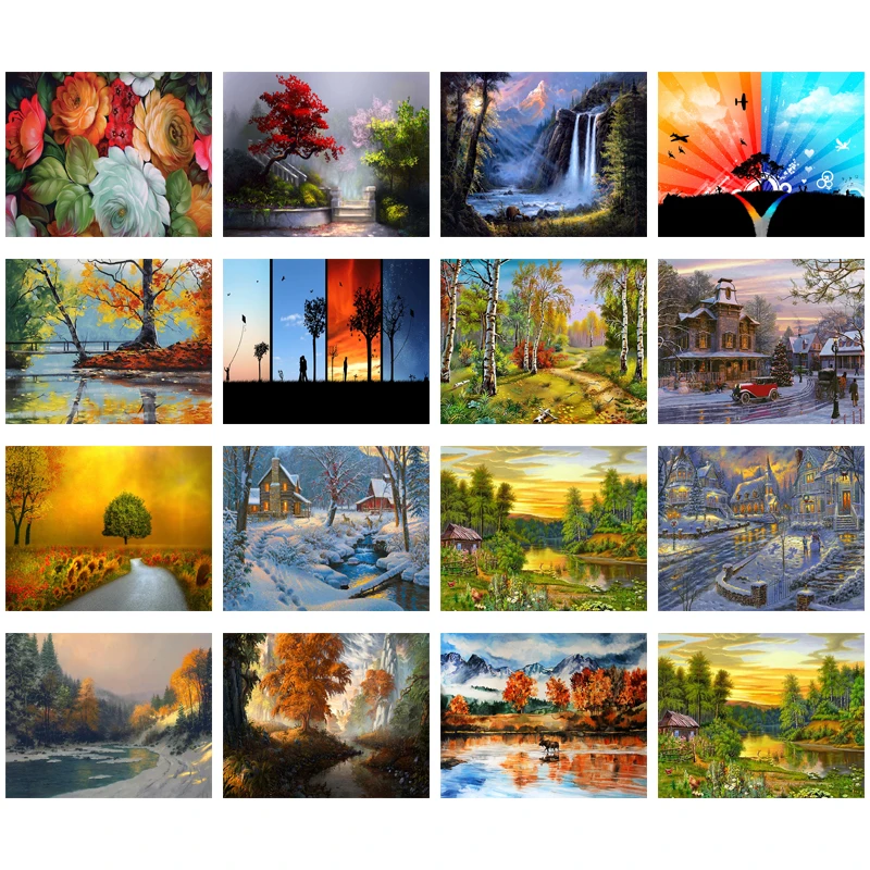 

Diamond Painting 5D Diy Beautiful Snow Landscape Forest Scenery Cross Stitch Handmade Embroidery Square Round Diamond Home Decor