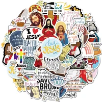 50pcs christianity stickers decal jesus believers cross pegatina for stationery laptop ps4 suitcase skateboard guitar sticker