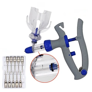1 Pcs Continuous Vaccine Injection Poultry Adjustable 1ml 2ml 5ml Automatic 10 Needles Chicken Pig Cow Sheep Veterinary Tool