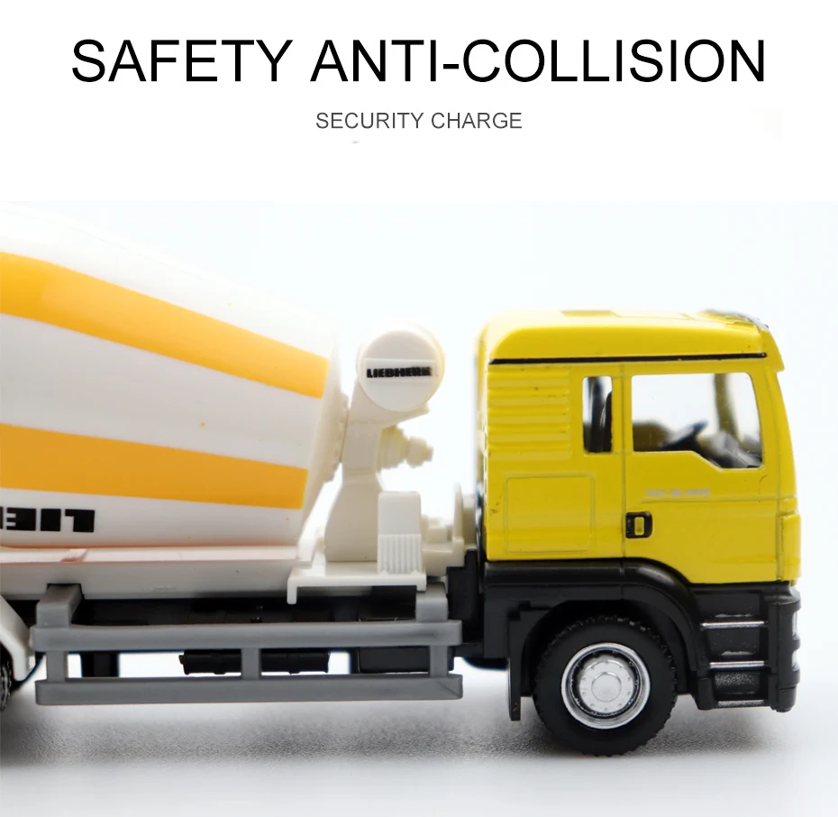 1:32 Diecast Toy Car Engineering Toy Truck High Simulation Toy Car Cement Truck Body Can Be Rotated Toy Car For Children's Gift