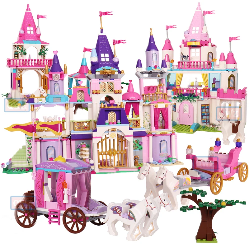 

Princes Castle Model Building Blocks Toy Friend Carriage Figures Educational Toys House Brick Girl For Children Christmas Gifts