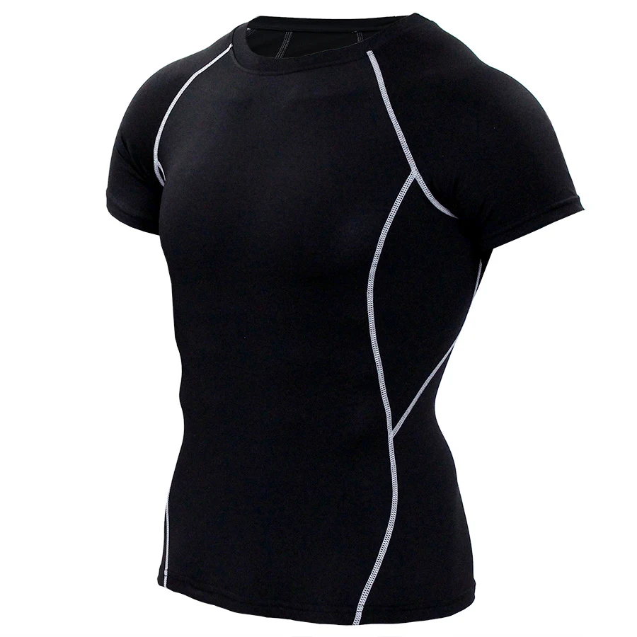 men's sports suits Quick-drying compression men sport training suit gym jogging running suit men's tight fitness workout clothes - Цвет: Picture color