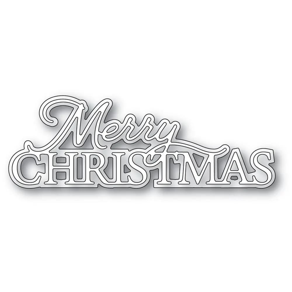 Металлические штампы с надписью &quotmerry Christmas" набор для высечки форма карточка