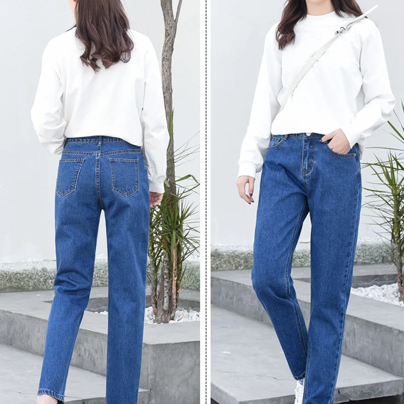 Новинка 2019 весна-осень женские корейские джинсы модные брюки высокая талия