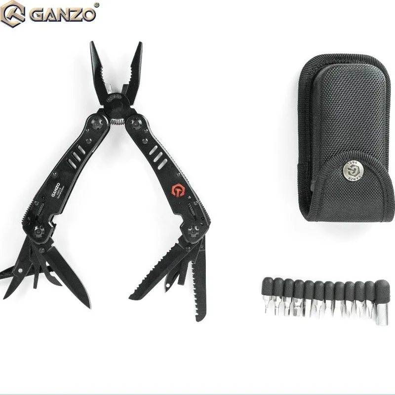 Многофункциональный складной нож плоскогубцы Ganzo Black G301B портативный походный