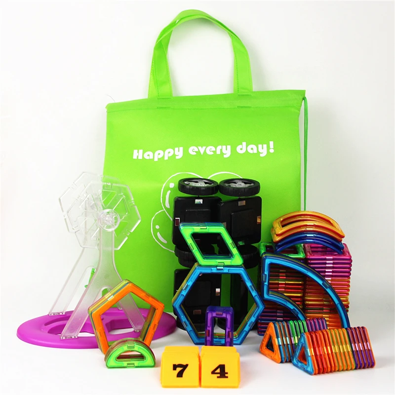 

Magnetic Building Blocks 122Pcs Standard Size Magnetic Brick Enlighten Bricks Magnetic Toys Kids Birthday Gift
