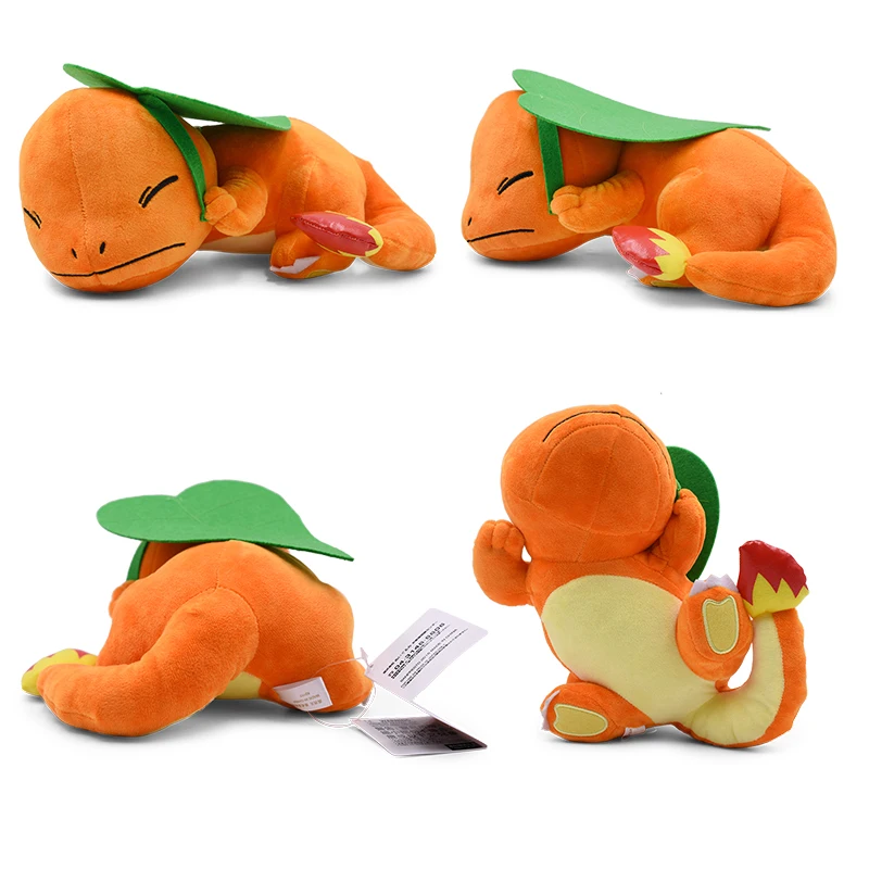 10 видов стилей лежа белка Драконий Бульбазавр Lapras Raichu Charizard Charmander Riolu Плюшевые игрушки Мягкая кукла peluche подарок