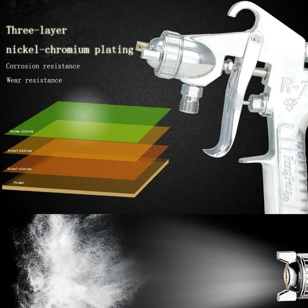 

STARY Silver Spray Gun Nozzle Size 1.3mm 71P Pressure Feed Air Paint Spray Gun Easy Spraying and Clean Perfect Spray Gun