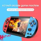 Игровая консоль X1s с 10000 встроенными классическими играми, портативный мини-видеоплеер, HD экран 4,3 дюйма, 8 Гб