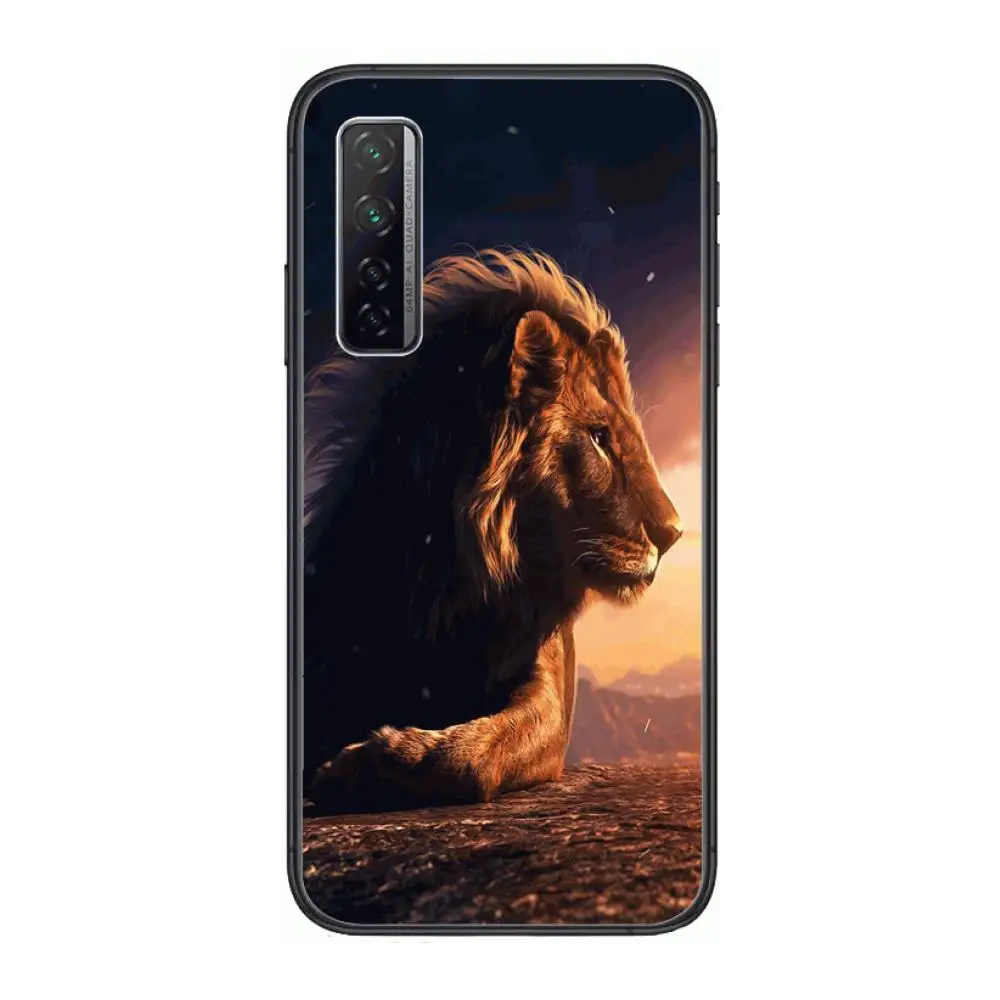 

King of grassland Phone Case For Huawei Nova 2 3 4 5 6 7 8 SE i E Pro Lite Black Etui Coque Painting Hoesjes comic fashion